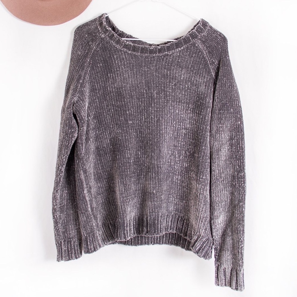 Chenille Grey Sweater NWT